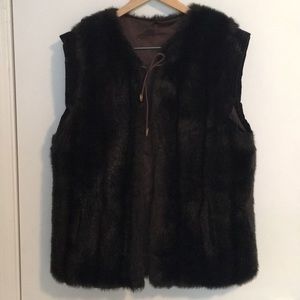 Hillmoor New York Faux Beaver Boho Vest -Vintage